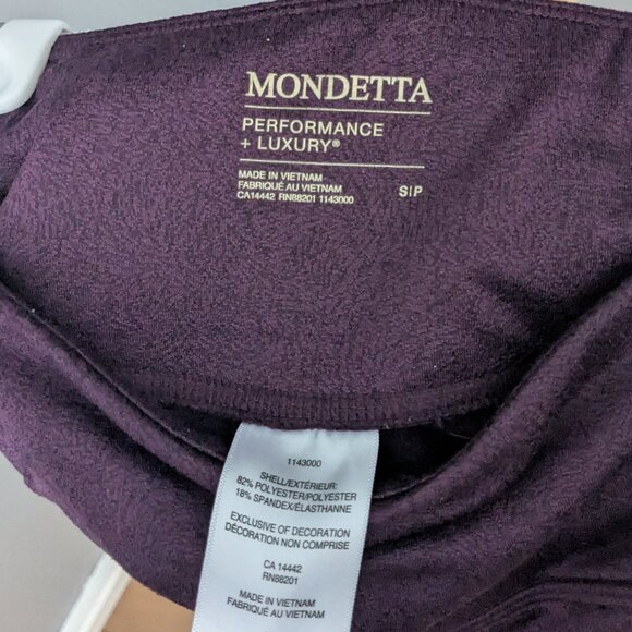 Burgundy mix leggings w/pockets - Picture 4 of 5